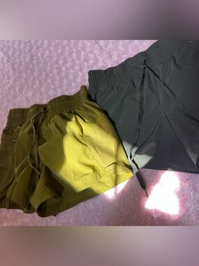 Layer 8 Olive Green and Black womens Athletic Shorts
